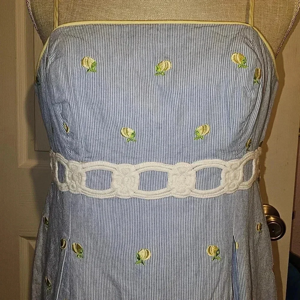 Rare htf Lilly pulitzer home slice betsey dress Size 2 Sleeveless Spaghetti - Picture 3 of 6